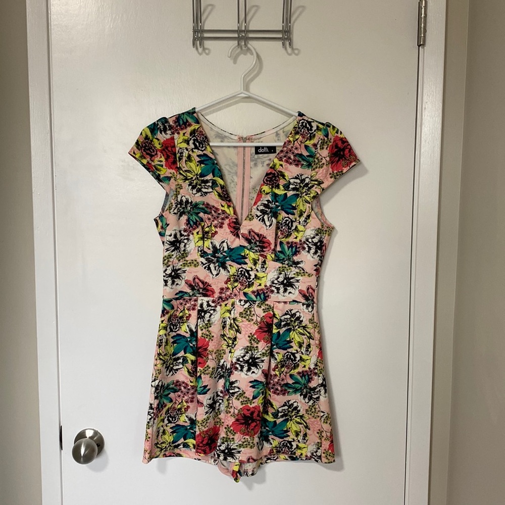 Dotti tropical print romper